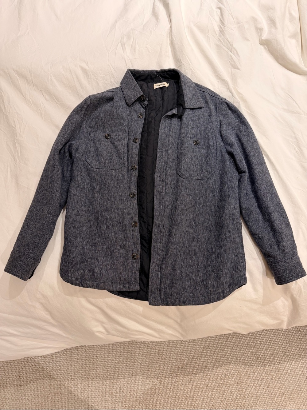Taylor Stitch Quilted-Lined Button-Up Jacket - Navy